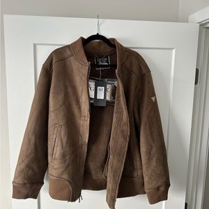 Guess Faux Suede Aviator Jacket